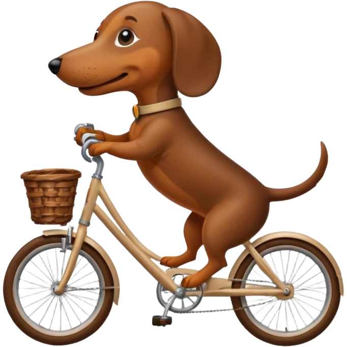 Weiner dog on bike emoji