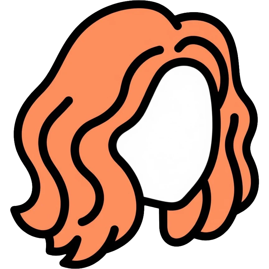 Girl with wavy hair and white skin emoji
