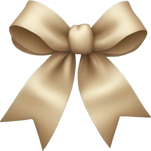 Beige Christmas bow emoji