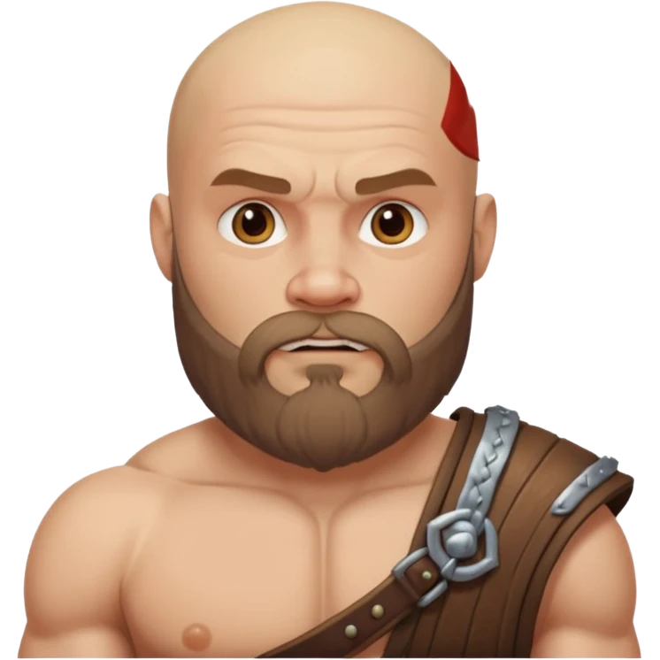 bearded Vikings with bald  with bulky body emoji