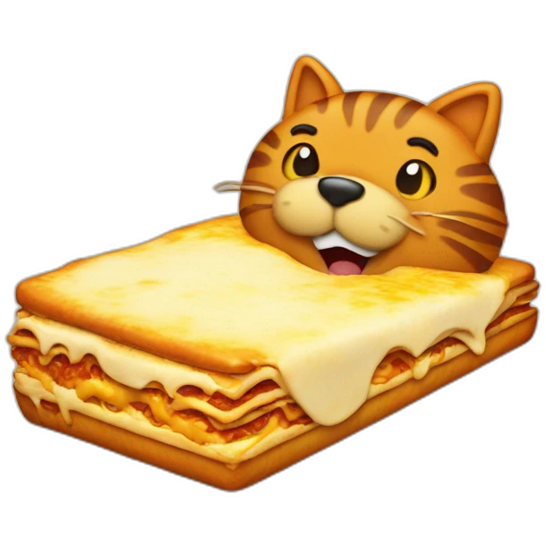 Garfield wirh lasagne emoji