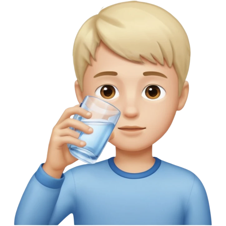 boy drinking water emoji