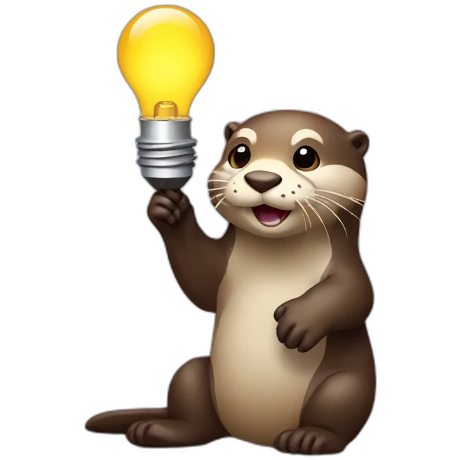 otter with ligthbulb emoji