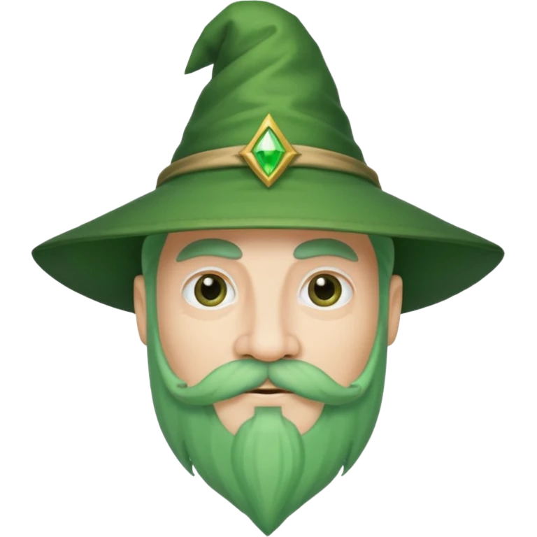 green wizard with mustache emoji