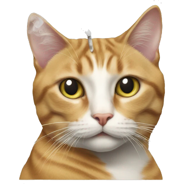 Cat smoking emoji