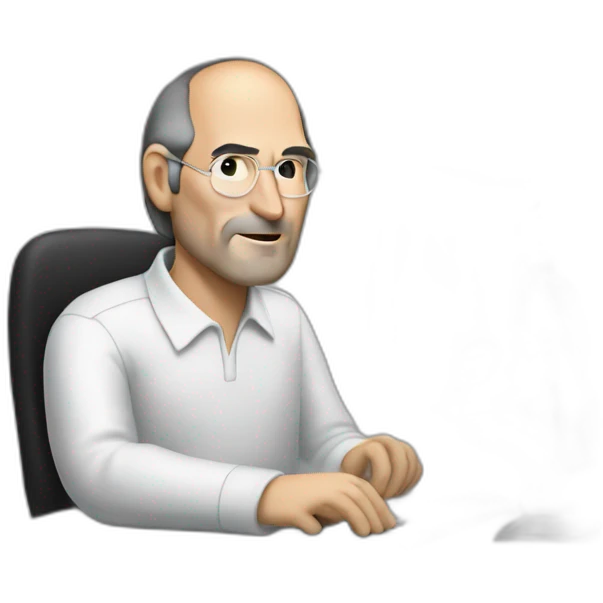 Steve jobs working on pc emoji