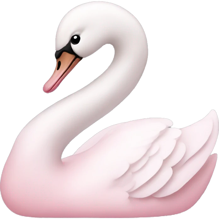 pastel pink swan emoji