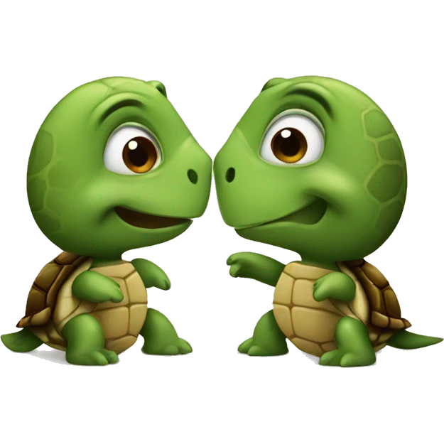 Turtles telling secrets emoji