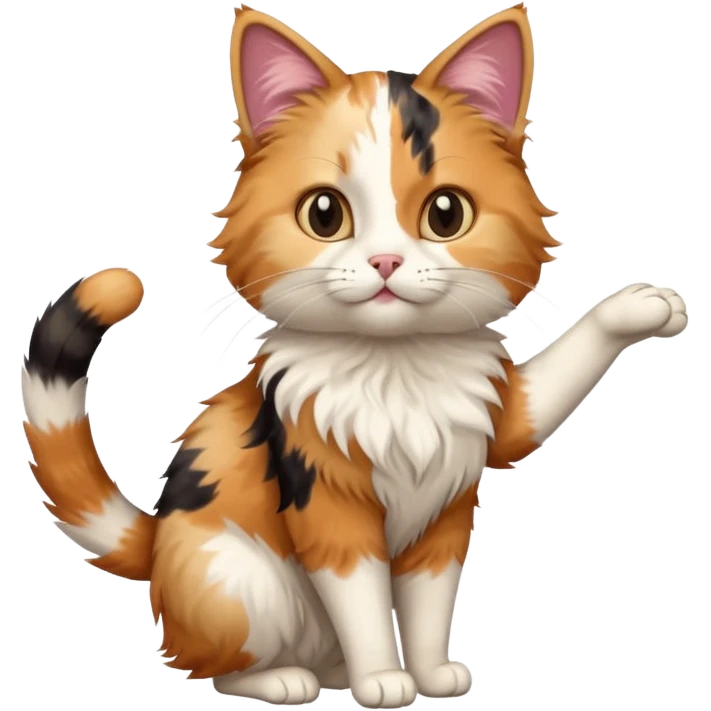 A cat in human pose emoji