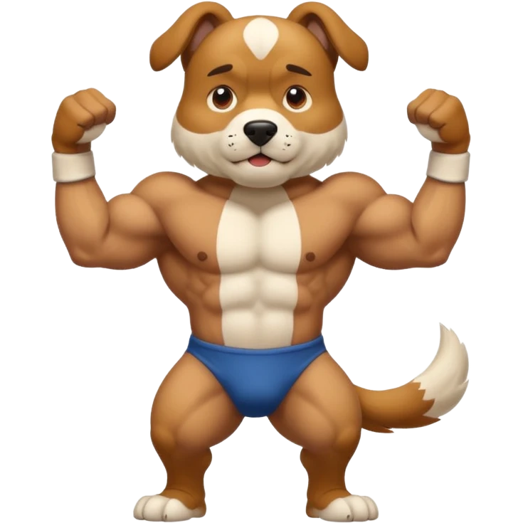 buff standing up dog emoji
