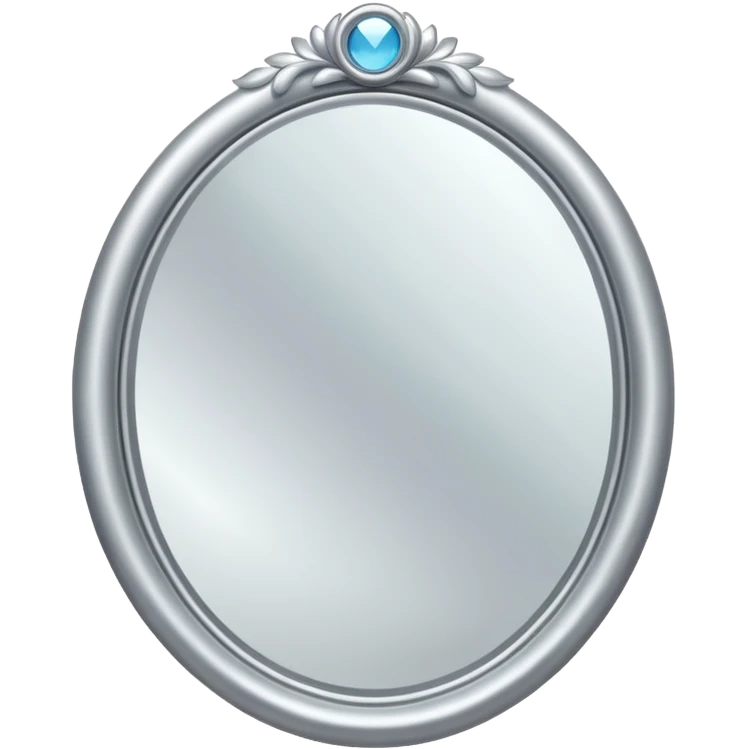 Sparkly bright silver mirror. No faces  emoji