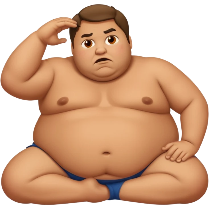 fat guy laying mad pipage emoji