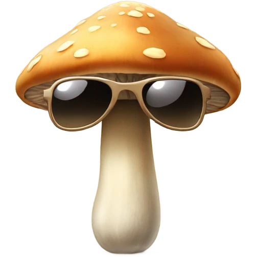 Mushroom with sunglasses emoji