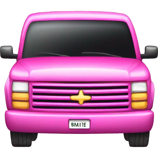 Large pink pickup truck with glitter  emoji
