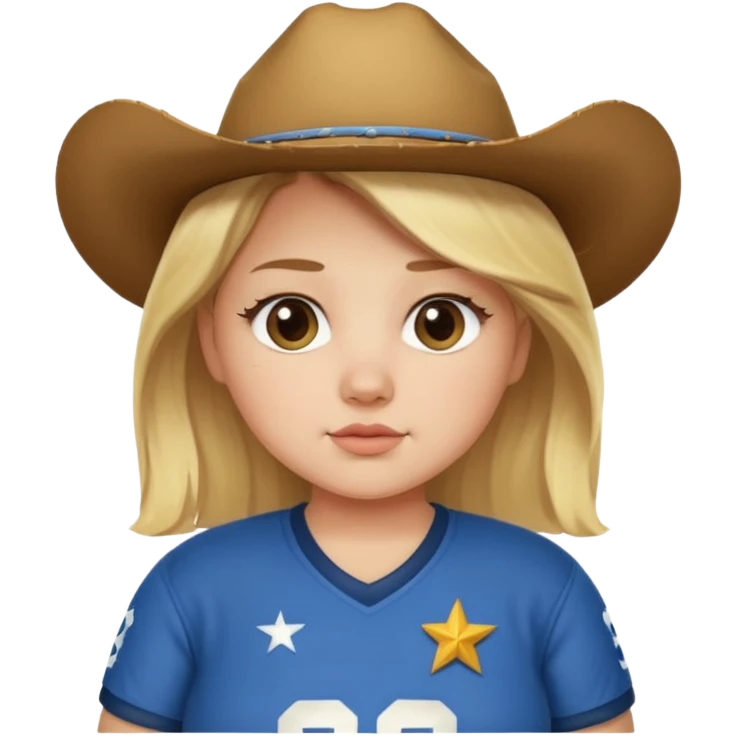 Blonde fat girl in cowboys jersey emoji