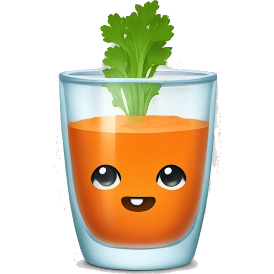 carrot juice in a glass cup emoji