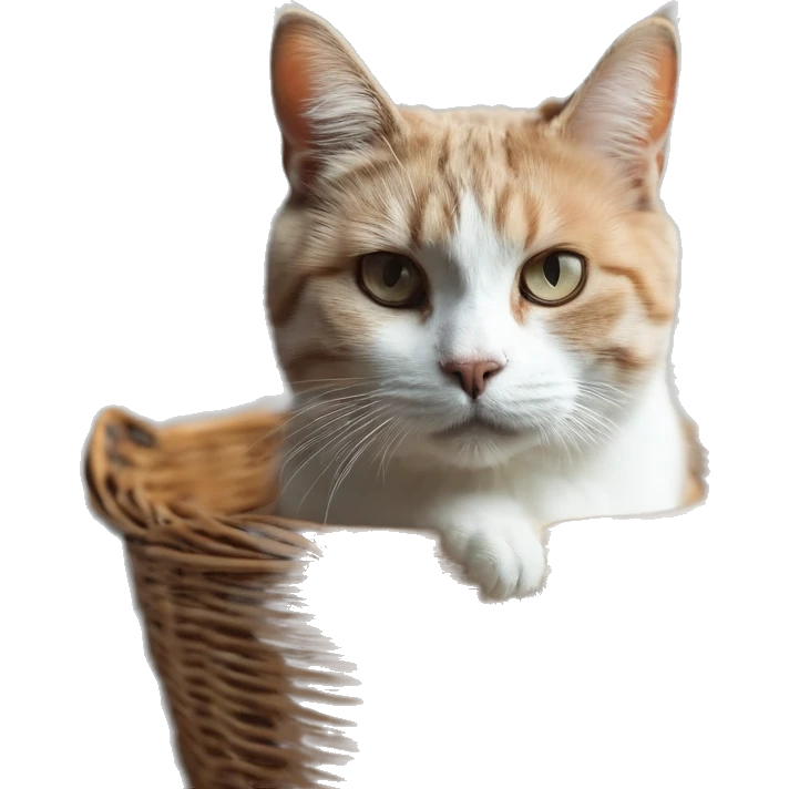 Cat in a laundry basket  emoji