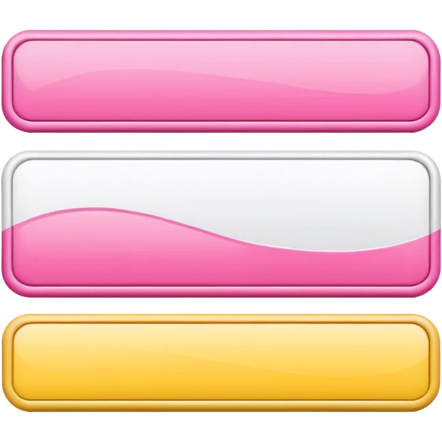 1/3rd Pink, 1/3rd white, 1/3rd yellow horizontal banner emoji