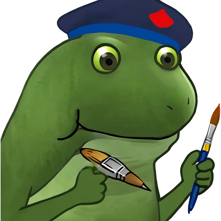 Frog painting  emoji