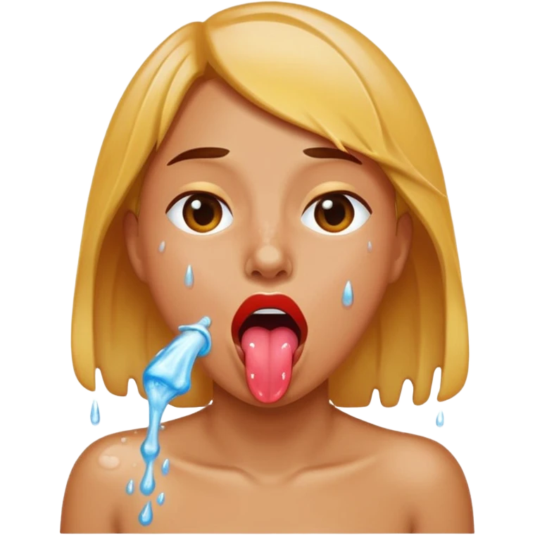 Tongue out spitting emoji