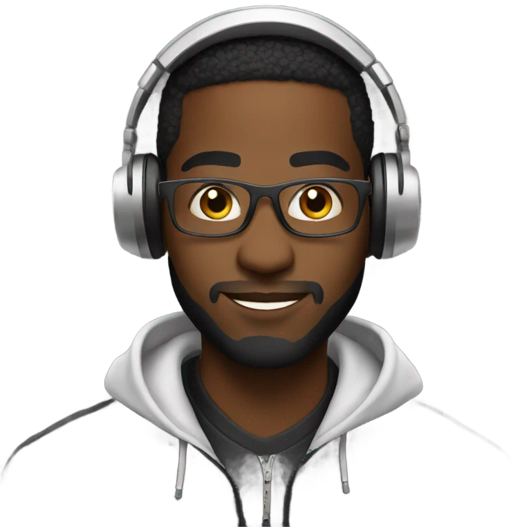 Black dj emoji