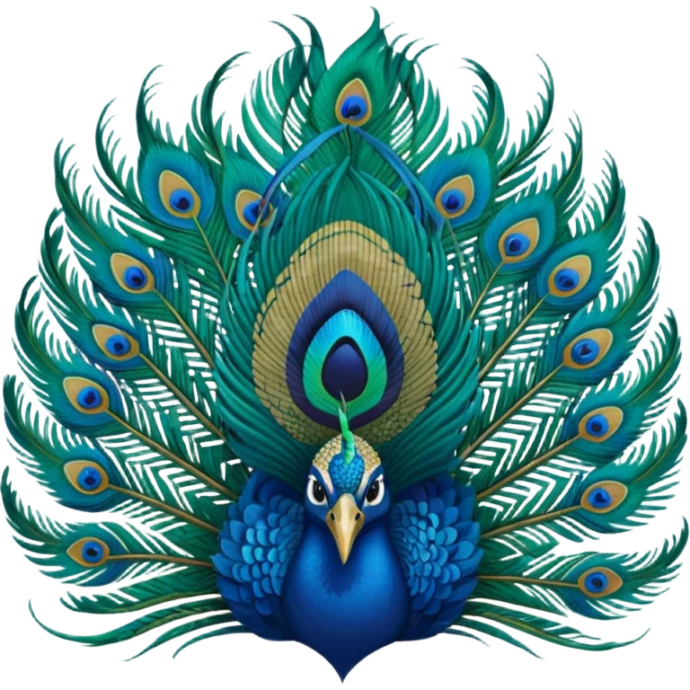 Create an emoji of peacock one feather  emoji