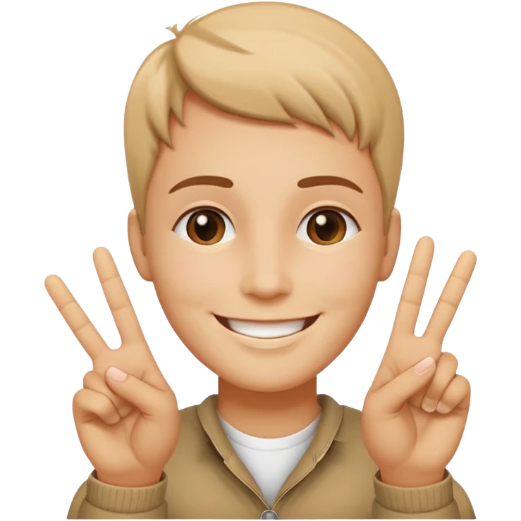 ✌🏻 avec les guillemets à faire un ciao  emoji