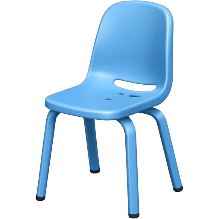 Silla blanca de plastico con soporte para brazos emoji