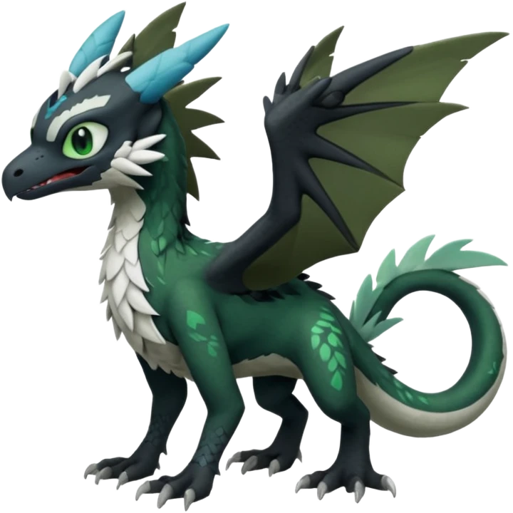 Toothless-Trico-Silvally-Fakémon-hybrid-creature (full body)  emoji