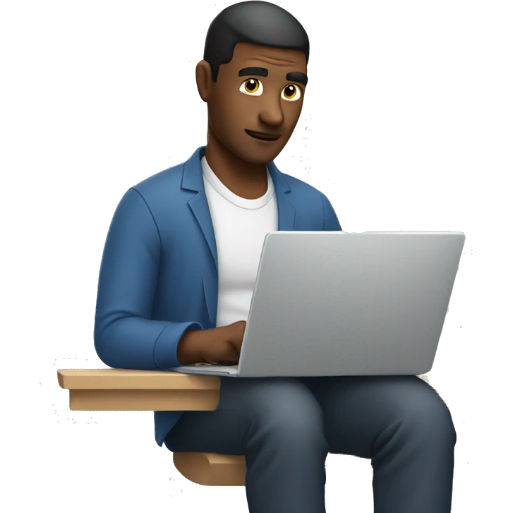 A man working on laptop emoji