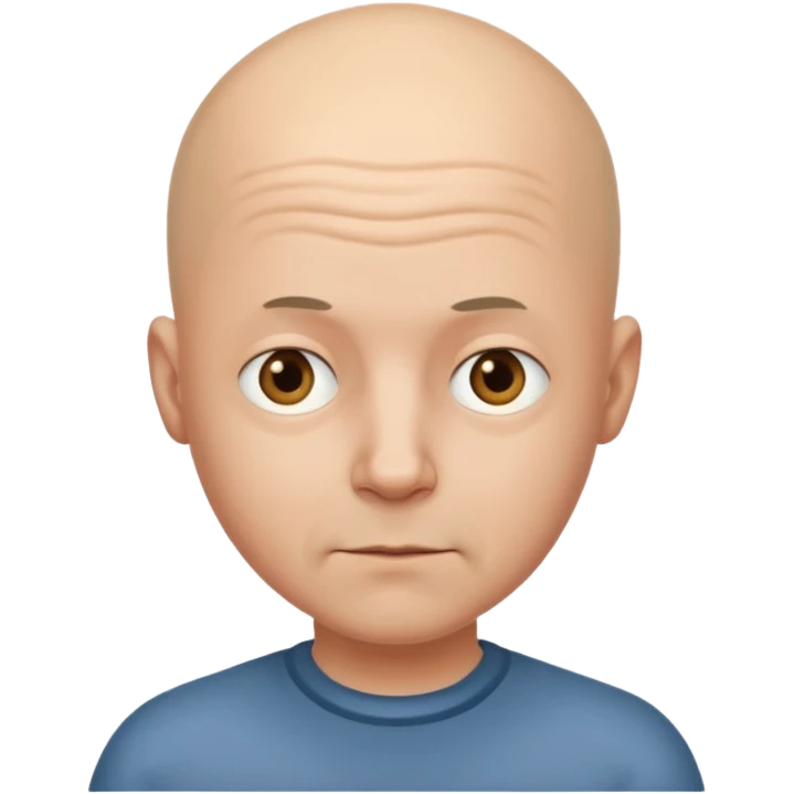bald man with very little hair emoji