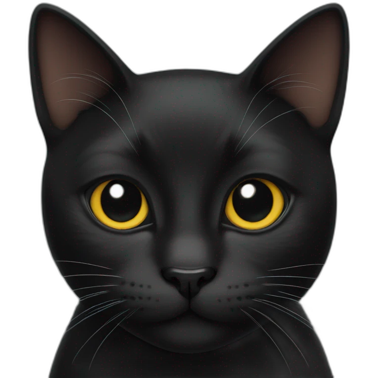 Black cat smirk face emoji