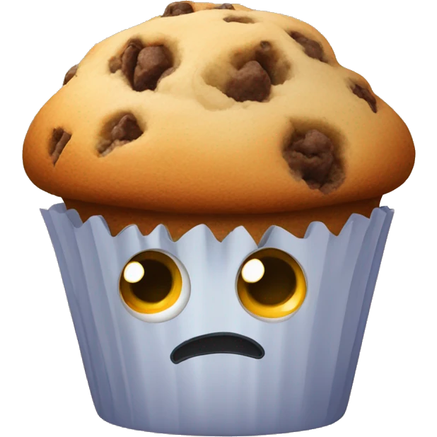 Confused muffin emoji