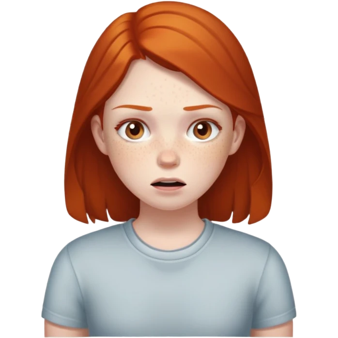 Brunette girl getting bullied by ginger giel emoji