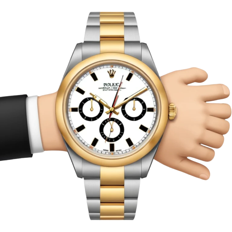 hand shaking with Rolex emoji