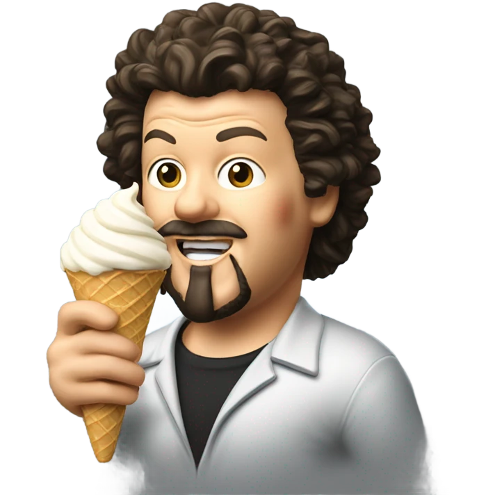 Kenny powers eating an ice cream emoji