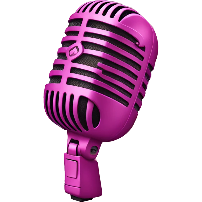 Pink turkey microphone  emoji