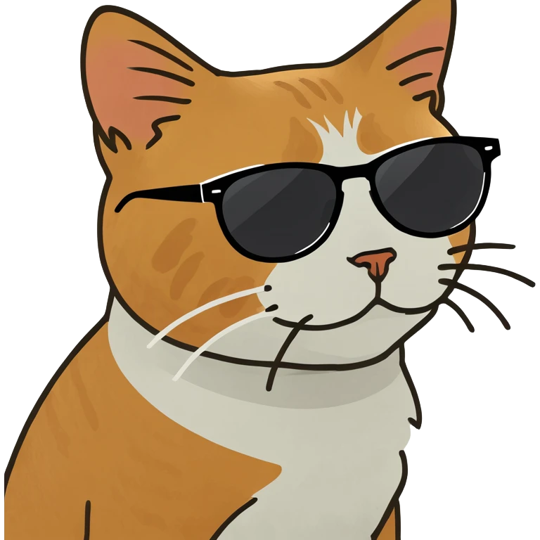 Cat with sunglasses emoji