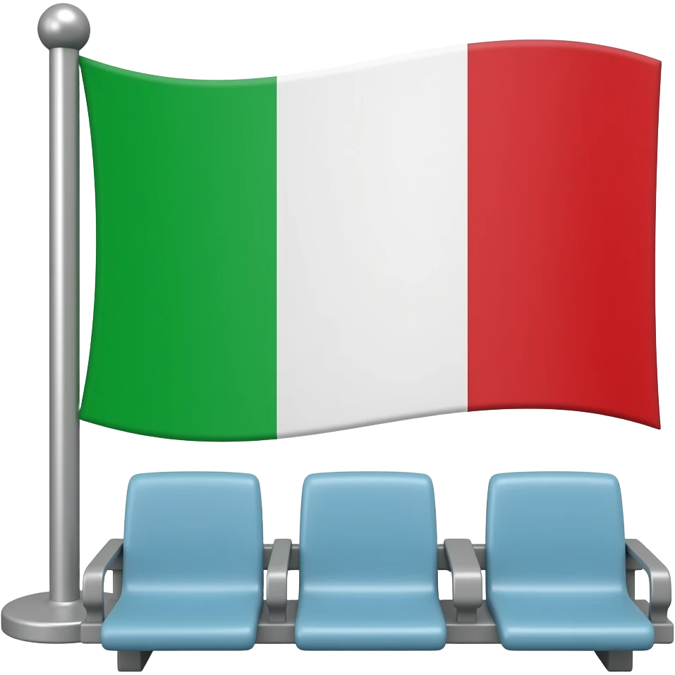 green and red Flag use in train station emoji