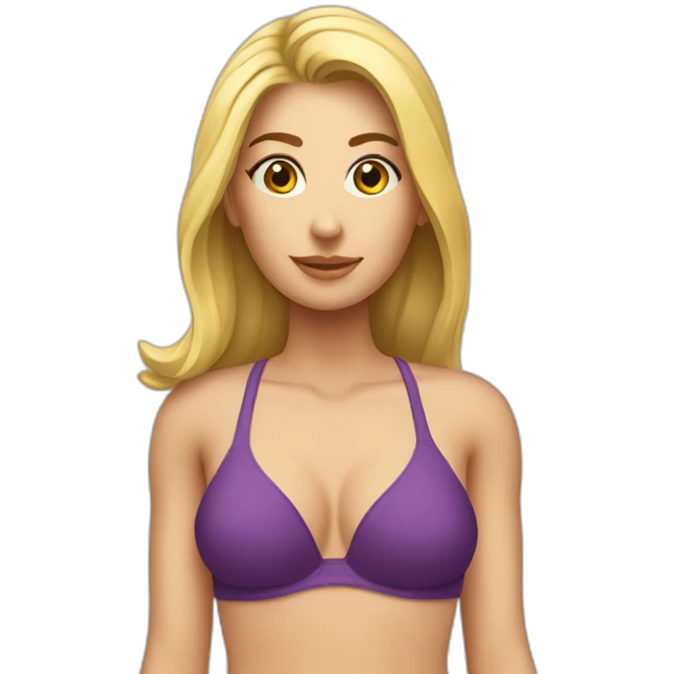 slim thick Caucasian woman bikini emoji