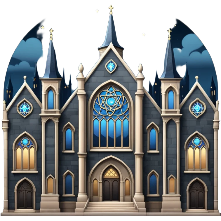 jewish synagogue in dark goth aesthetic style emoji
