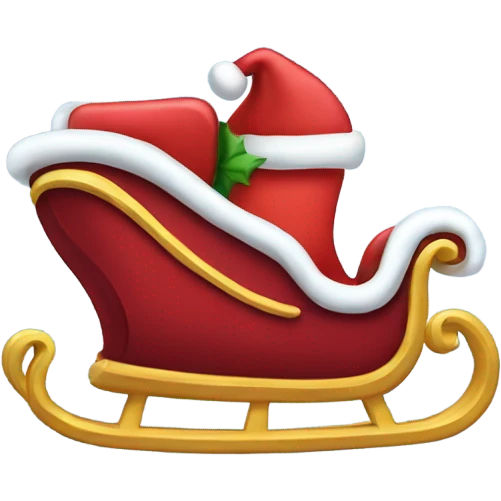 Santa’s sleigh flying emoji