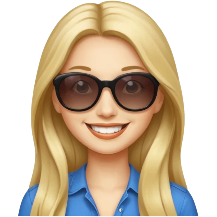 female long haired sunglasses emoji