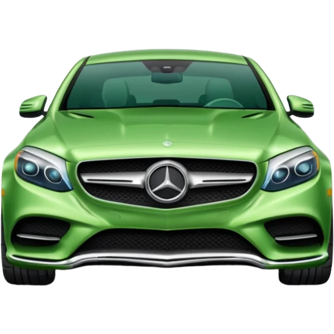 Une mercedes verte emoji
