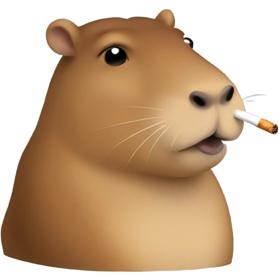 Capybara smoking  emoji