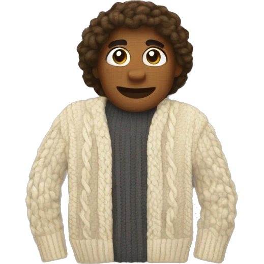 cable knit sweater emoji