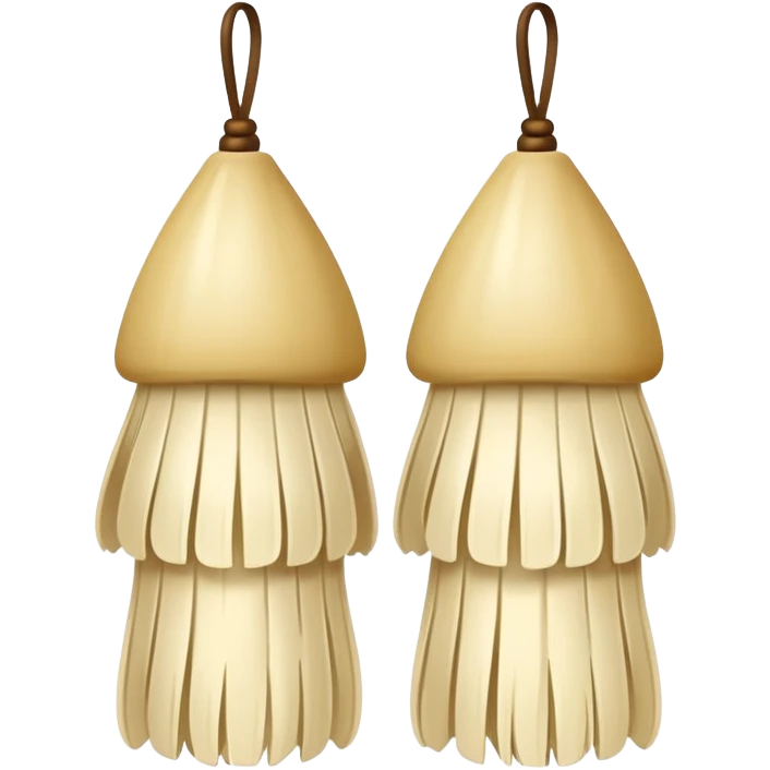 Two cream Tassels emoji