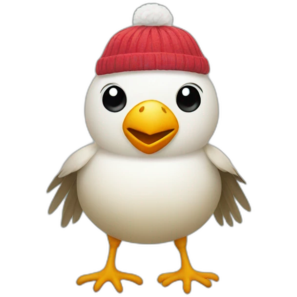 Bird with a sock on its head emoji