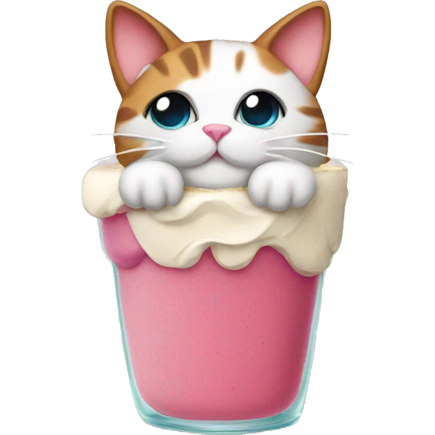 Cat in a parfait  emoji