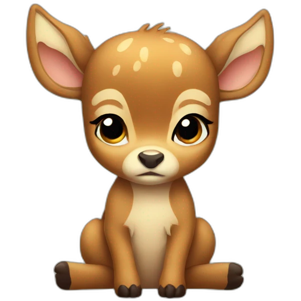 Sad baby deer emoji
